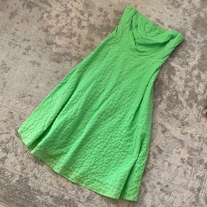 Bright Green JCrew strapless dress